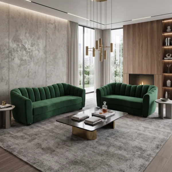 Monaco Channel Sofa UK – 2 Seater & 3 Seater Modern Ribbed Sofa