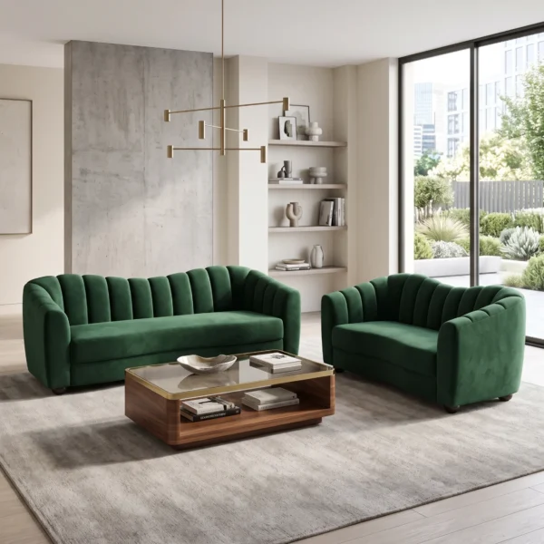 Monaco Channel Sofa UK – 2 Seater & 3 Seater Modern Ribbed Sofa