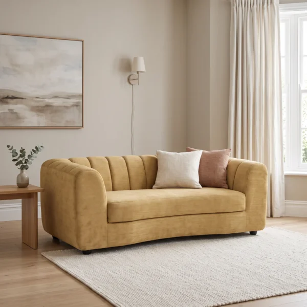 Mueblin Arlo 2 Seater 1 Arlo Curved Sofa – Luxury 2 Seater & 3 Seater Modern Sofa