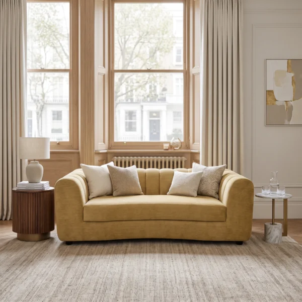 Mueblin Arlo 3 Seater 2 Arlo Curved Sofa – Luxury 2 Seater & 3 Seater Modern Sofa
