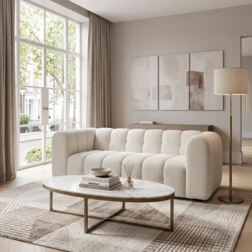 Peddle Bouclé Sofa UK – 2 Seater & 3 Seater Modern Channel Sofa