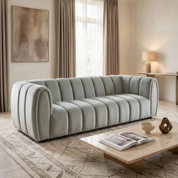 Sorrento Channel Sofa UK – 2 Seater & 3 Seater Modern Ribbed Sofa